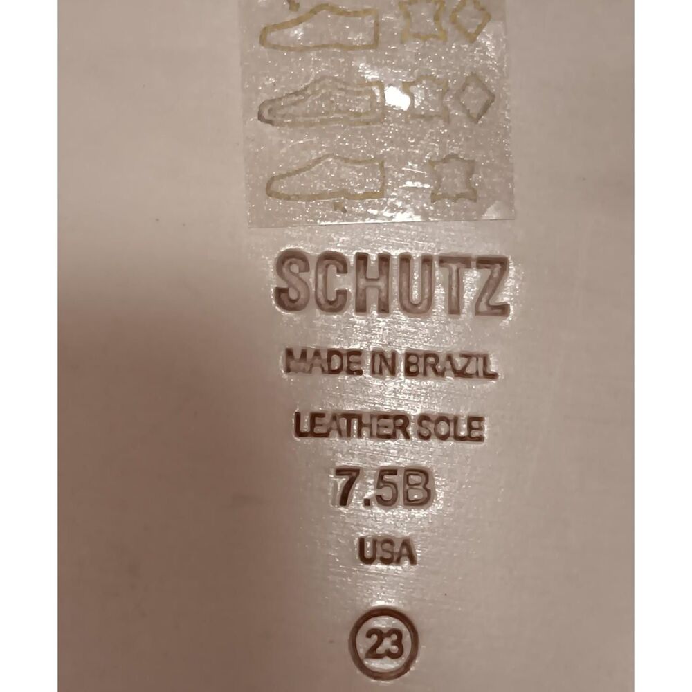 Schutz Over the Knee Leather Boots Guily Eggshell Square Toe - Size 7.5 - Picture 11 of 13